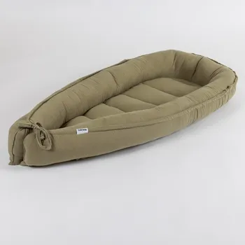 Hnízdečko pro miminko Tulimese Hnízdečko mušelínové olivové VARIANTY PROVEDENÍ HNÍZDEČKA: HNÍZDEČKO SAMOSTATNÉ