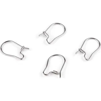 Náramek Afroháček uzavřený z nerezové oceli 15 mm, malé, platina