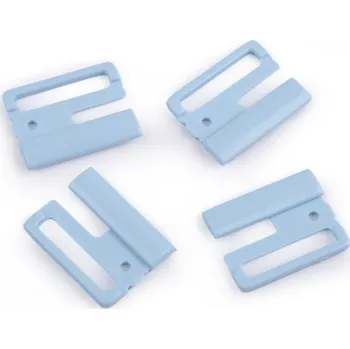 Plavkové zapínání šíře 25 mm plastové, malé, 6 modrá světlá