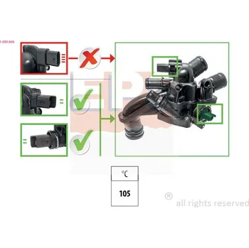 Těsnění motoru Termostat, chladivo EPS 1.880.866