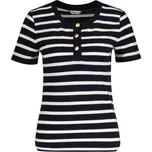 TRIČKO GANT SLIM STRIPED PIQUE SS T-SHIRT EVENING BLUE