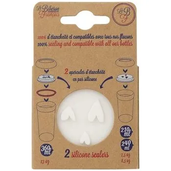 Příslušenství k odsávačce mléka SADA 2 TESNIACICH SILIKÓNOVÝCH UZÁVEROV NA FĽAŠKY LE BIBERON FRANCAIS HEARTS/ MY LOVE