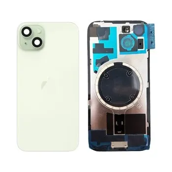 Kryt baterie iPhone 15 green + metal clip + camera lens + magnet