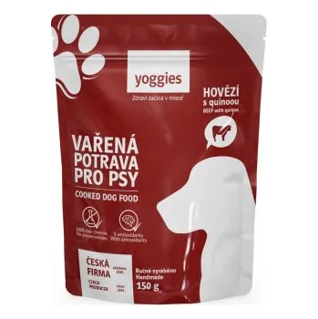 Krmivo pro psa Yoggies Vařená potrava pro psy – hovězí maso s quinoou a kloubní výživou 150 g Yoggies s.r.o. YO420