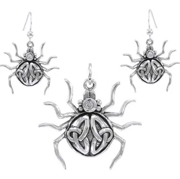 Souprava šperků Stříbrní pavoučci - přívěsek a náušnice