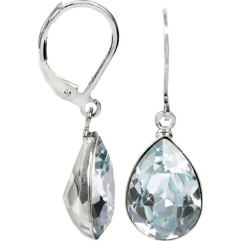 Náušnice Levien Půvabné náušnice s krystaly Pear Light Azore + 2 měsíce na vrácení zboží