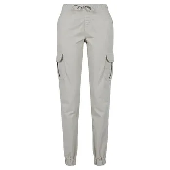 Dámské oblečení Kalhoty dámské Urban Classics Ladies High Waist Cargo - béžové, XL