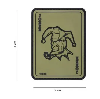 Nášivka Gumová nášivka 101 Inc Joker - olivová