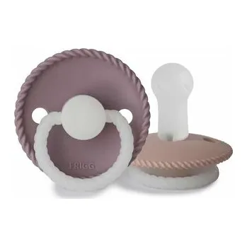 dudlíky DVOJBALENIE CUMLÍKOV FRIGG ROPE TWILIGHT MAUVE NIGHT/ BLUSH NIGHT, +6M, SILIKÓN