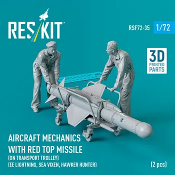 Plastikový model 1/72 Aircraft mechanics w/ Red Top missile (2 fig)