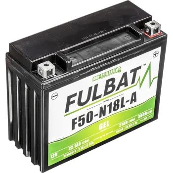 Elektroinstalace pro motocykl Motobaterie Fulbat 2V, F50-N18L-A GEL (12N18-3A) 21AH, 350A, BEZÚDRŽBOVÁ GEL 205X87X162