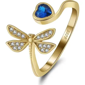 Prsten Majya Stříbrný nastavitelný prsten ZAFIRA pozlacený Ag/; ≤2,22 g 11363