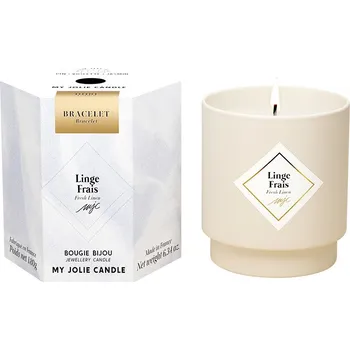 Svíčka My Jolie Candle Vonná svíčka 36h s náramkem Gold Les Surprenantes Svěží prádlo 320282 + 2 měsíce na vrácení zboží