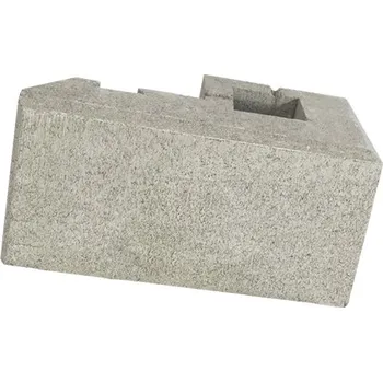 Plot Rohový prvek pravý - světle šedá, hladký