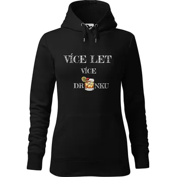 Dámská mikina DOBRÝ TRIKO Dámská mikina s potiskem Více drinku Velikost dámské mikiny: S, Barva: Černá