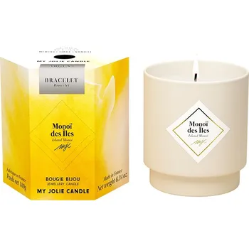 Svíčka My Jolie Candle Vonná svíčka 36h s náramkem Silver Les Surprenantes Ostrov Monoi 320286 + 2 měsíce na vrácení zboží