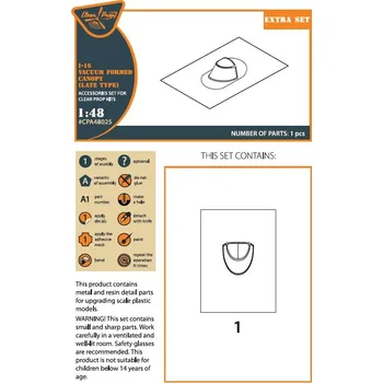 Plastikový model 1/48 I-16 vacu canopy (late version)