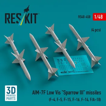 Plastikový model 1/48 AIM-7F Low Vis 'Sparrow III' missiles (4x)