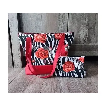 Kabelka Dámská kabelka s kapsičkou na drobnosti červená