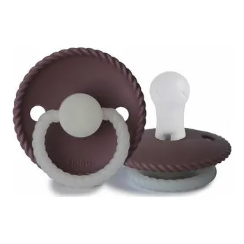 dudlíky CUMLÍK FRIGG ROPE TWILIGHT MAUVE NIGHT, 0-6M, SILIKÓN