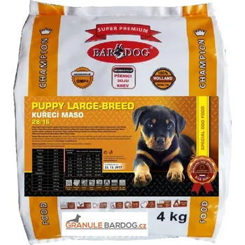 Krmivo pro psa Bardog Super premiové granule Puppy Large Breed 28/16 - 4 kg