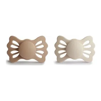 DVOJBALENIE SYMETRICKÝCH CUMLÍKOV FRIGG LUCKY SILKY SATIN/ CREAM, 6-18M, SILIKÓN