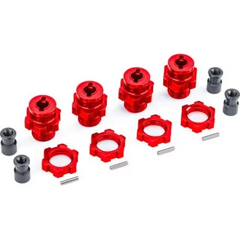 RC náhradní díl Traxxas náboj kola krátký hliníkový červený (pro #9080)