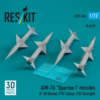 Plastikový model 1/72 AIM-7A 'Sparrow I' missiles (4 pcs.)