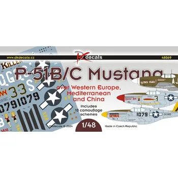 Plastikový model 1/48 P-51B/C Mustang o. Western Europe (10x camo)
