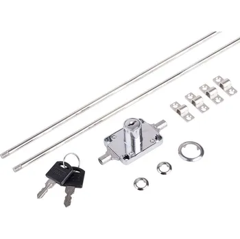 Nábytkové kování Zámek nábytkový rozvorový + 2 tyče