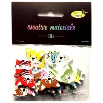 Set školních potřeb Guziki ozdobne Pieski 25mm 15szt