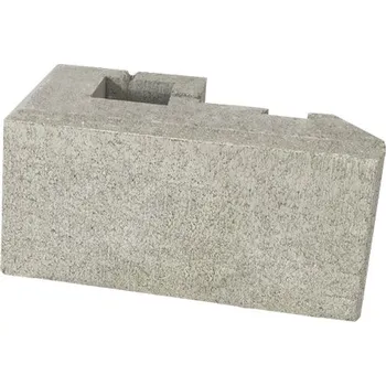 Plot Rohový prvek levý - světle šedá, hladký