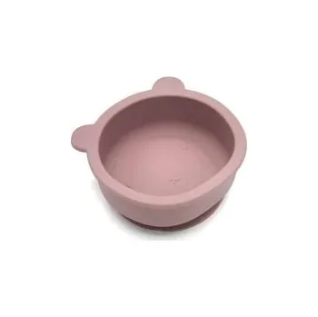 Příslušenství k odsávačce mléka SILIKÓNOVÁ MISKA TEDDY DUSTY PINK
