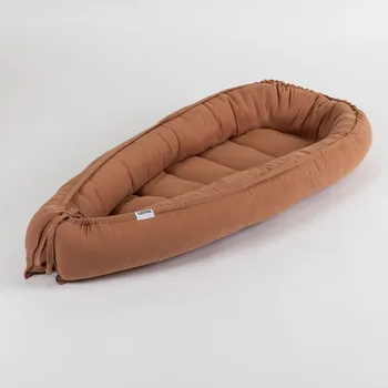 Hnízdečko pro miminko Tulimese Hnízdečko mušelínové karamelové VARIANTY PROVEDENÍ HNÍZDEČKA: HNÍZDEČKO SAMOSTATNÉ