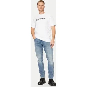 Pánské tričko Karl Lagerfeld Jeans T-Shirt A1M17002 Bílá Regular Fit XXL