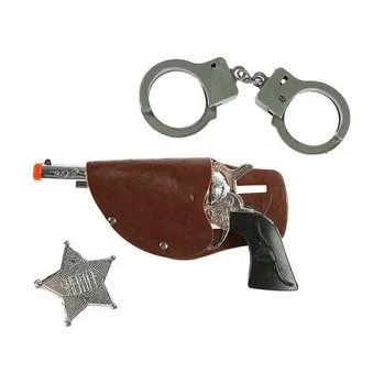 Karnevalový kostým Zestaw szeryfa z kajdankami