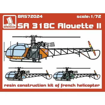 Plastikový model 1/72 SA 318C Alouette II (resin kit)