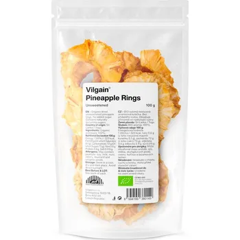 Sušené ovoce Vilgain Ananas sušený BIO – kroužky 100 g