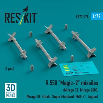 Plastikový model 1/72 R.550 'Magic-2' missiles (4 pcs.)