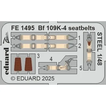 Plastikový model 1/48 Bf 109K-4 seatbelts STEEL (EDU)