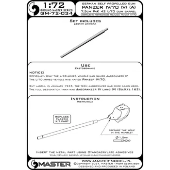 Plastikový model 1/72 Panzer IV/70 (A) & (V) 7,5cm PaK 42 L/70