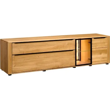 Komoda Dubová televizní komoda včetně osvětlení LUNA typ 26