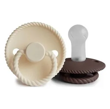 DVOJBALENIE CUMLÍKOV FRIGG ROPE CREAM/ COCOA, 6-18M, SILIKÓN