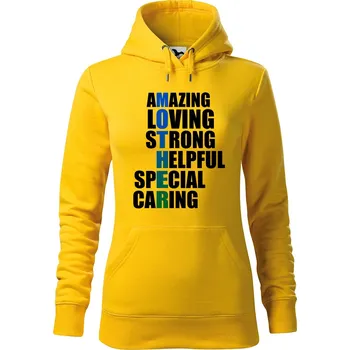 Dámské oblečení DOBRÝ TRIKO Vtipná dámská mikina s potiskem Mother Velikost dámské mikiny: 2XL, Barva: Žlutá