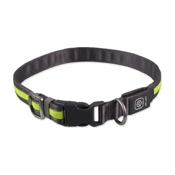 Obojek pro psa Obojek Dog Fantasy USB LED nylonový svítící zelený 35-50cm