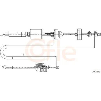 Spojkové lanko Tažné lanko, ovládání spojky COFLE 10.2843