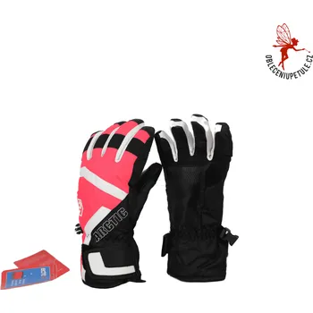 Rukavice LYŽAŘSKÉ RUKAVICE BF Barva: Neon růžová, Velikost: 6 až 7 let
