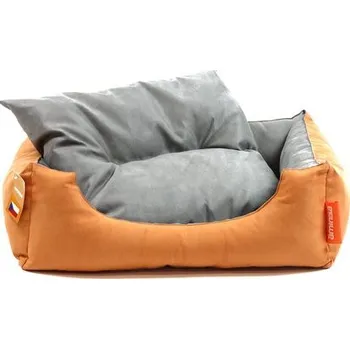 Pelíšek pro psa Aminela pelíšek s polštářem L oranžová/šedá 80x70cm