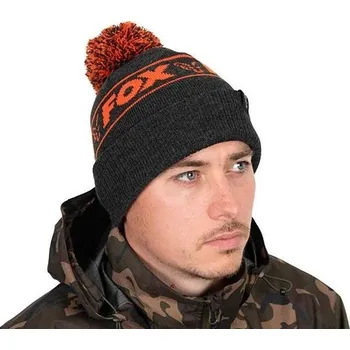 Čepice Fox Čepice Collection Bobble Black Orange