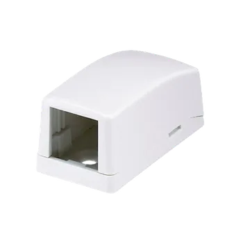 Elektrická zásuvka CBX1WH-A Zásuvka MINI-COM pro 1 modul, modulární, na omítku, bílá